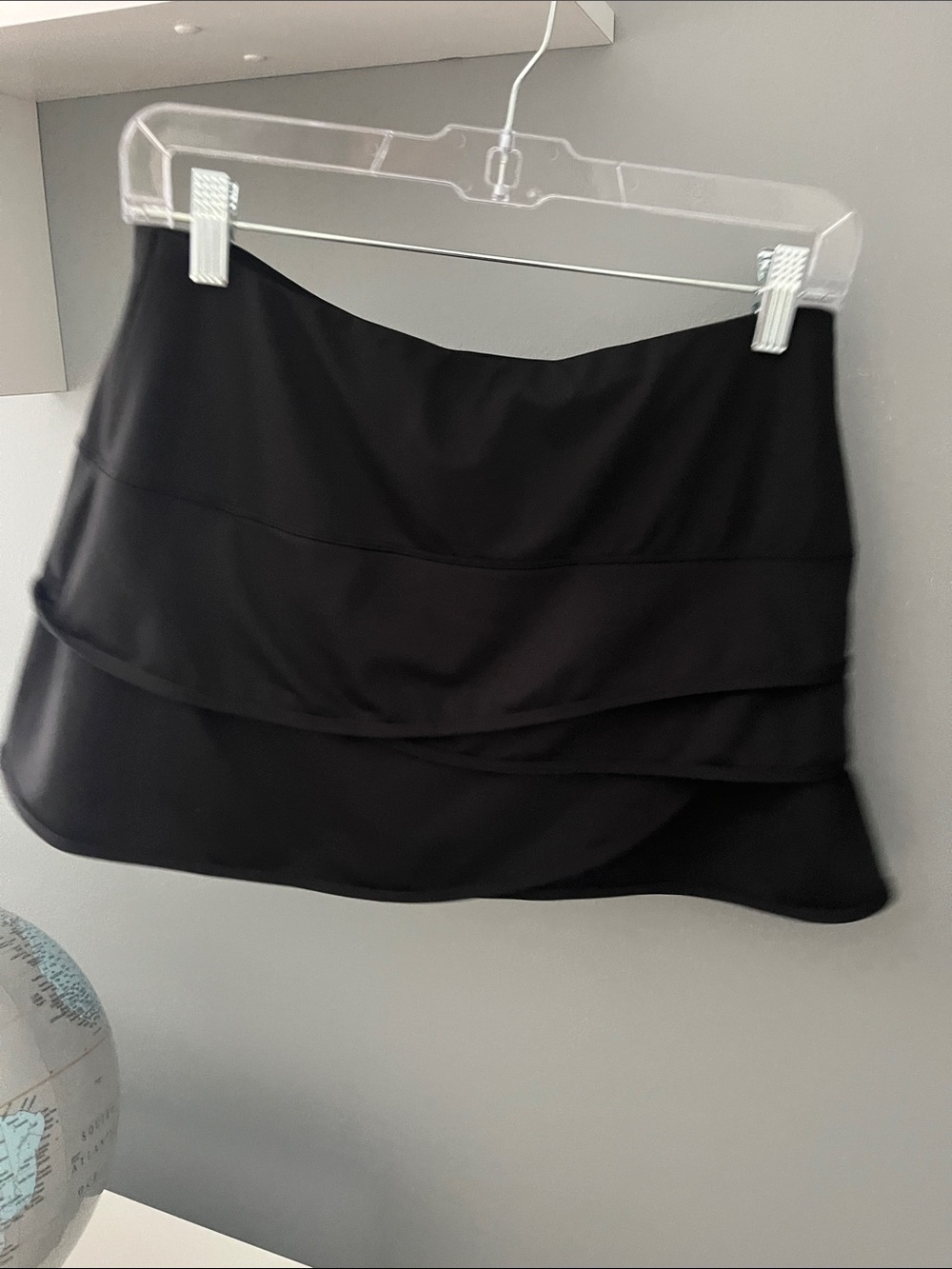 Lucky In Love Classic Black Tiered Mini Skirt